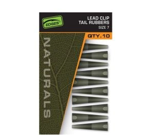 Prevleky Naturals Lead Clips Tail Rubbers veľ.7